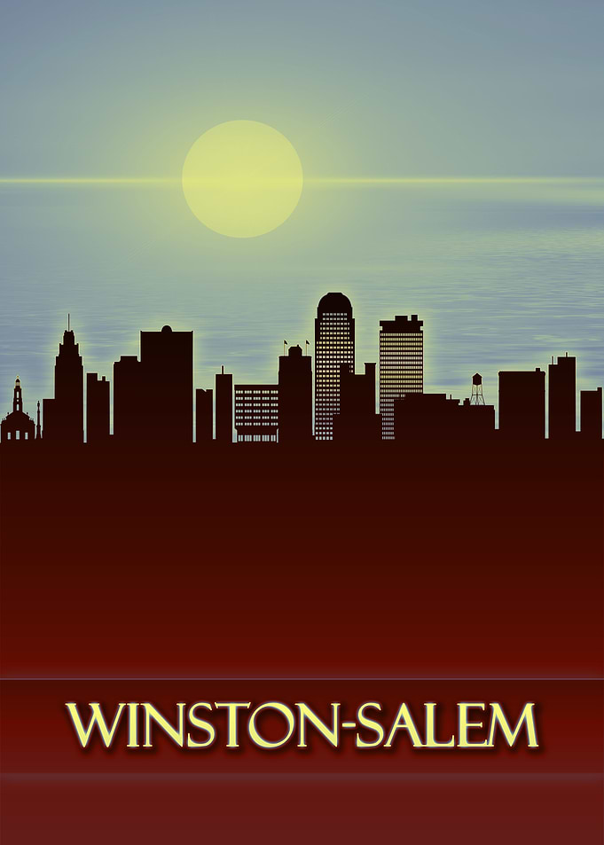 Winston Salem City Skyline