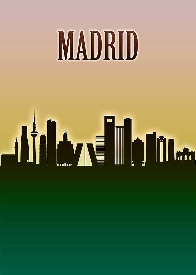 Madrid Skyline Minimal