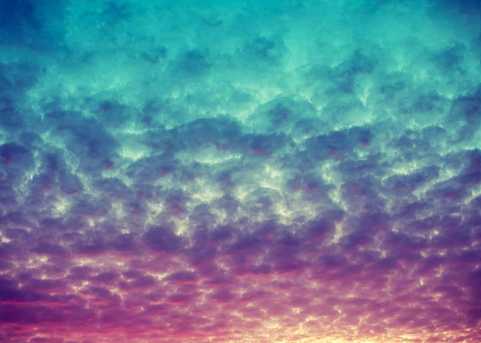 Vintage Evening Cloudy Sky
