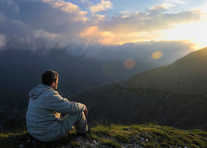Fresh Sunrise At Mountain