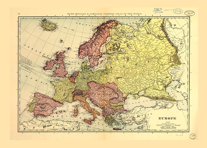 Map of Europe 1898