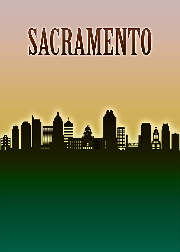 Sacramento Skyline Minimal