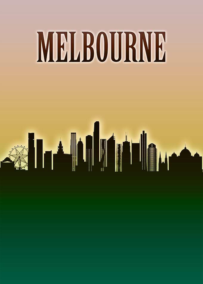 Melbourne Skyline Minimal
