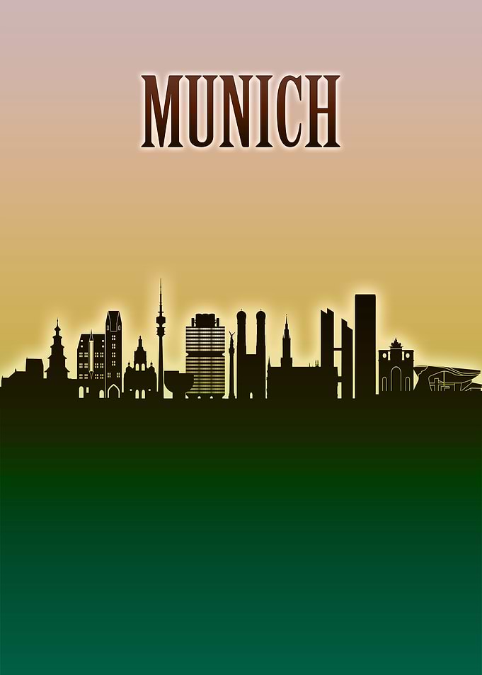 Munich Skyline Minimal