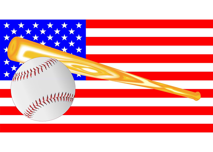 Baseball and Bat Flag