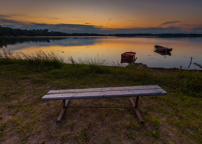 Beautiful Lake Sunset With