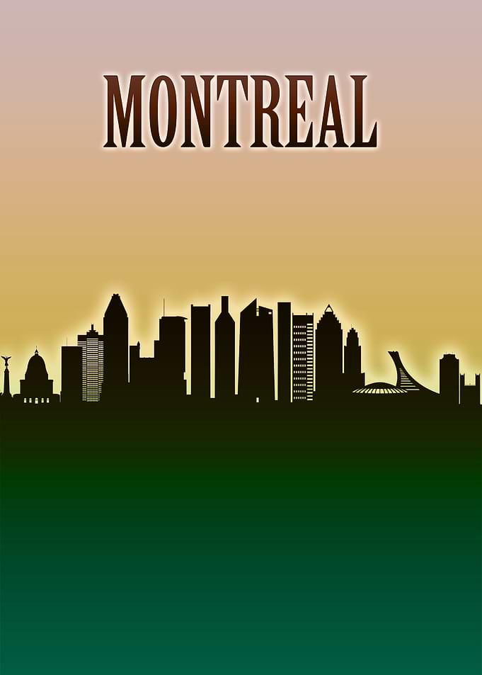 Montreal Skyline Minimal