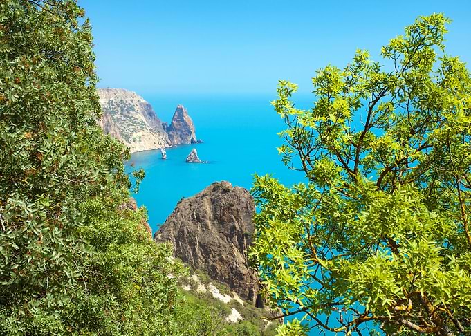 View Of The Sea Coast From