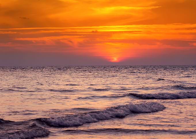 Sunset Over Sea