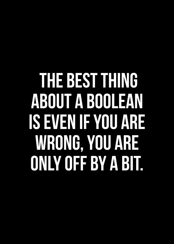 Boolean coding joke