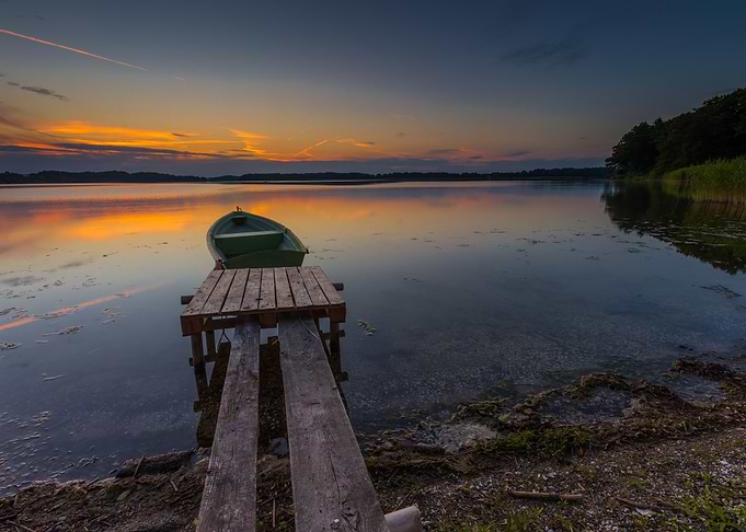 Beautiful Lake Sunset With
