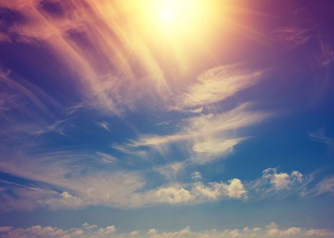 Colorful Sky With Light Cl