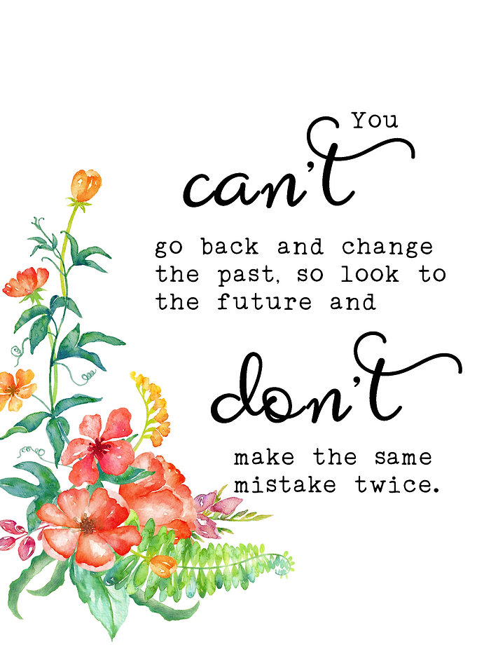 You cant go back