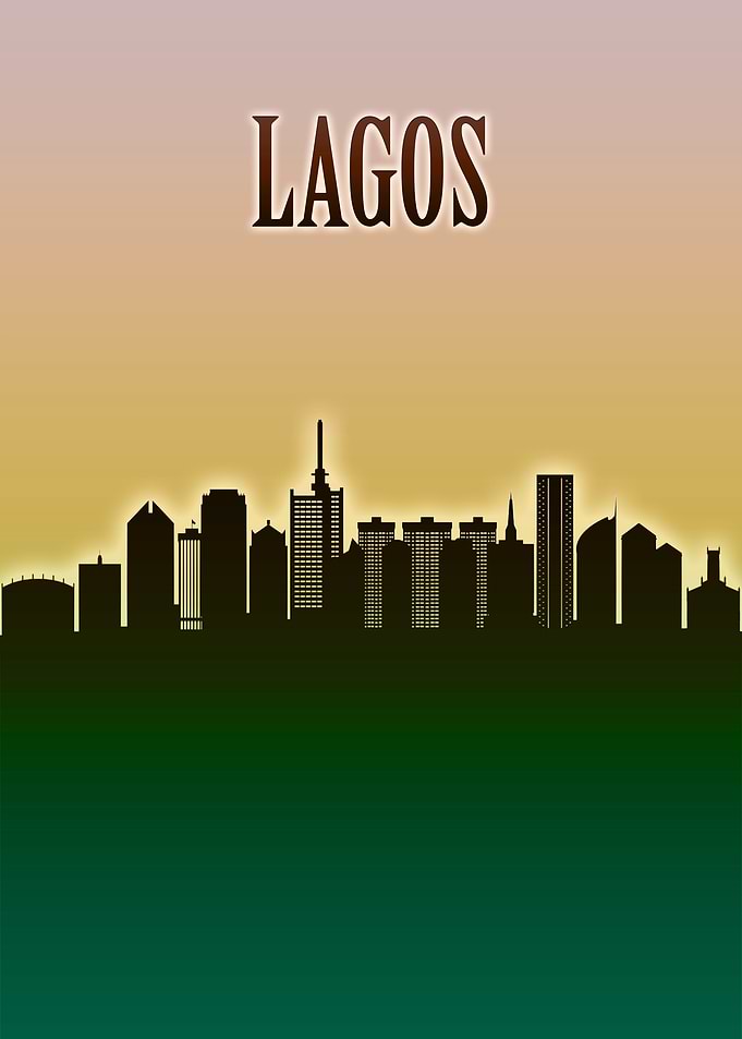 Lagos Skyline Minimal