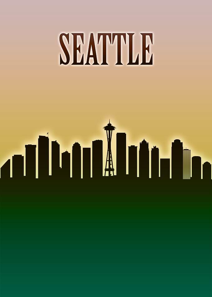 Seattle Skyline Minimal