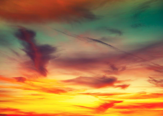 Colorful Cloudy Sky After
