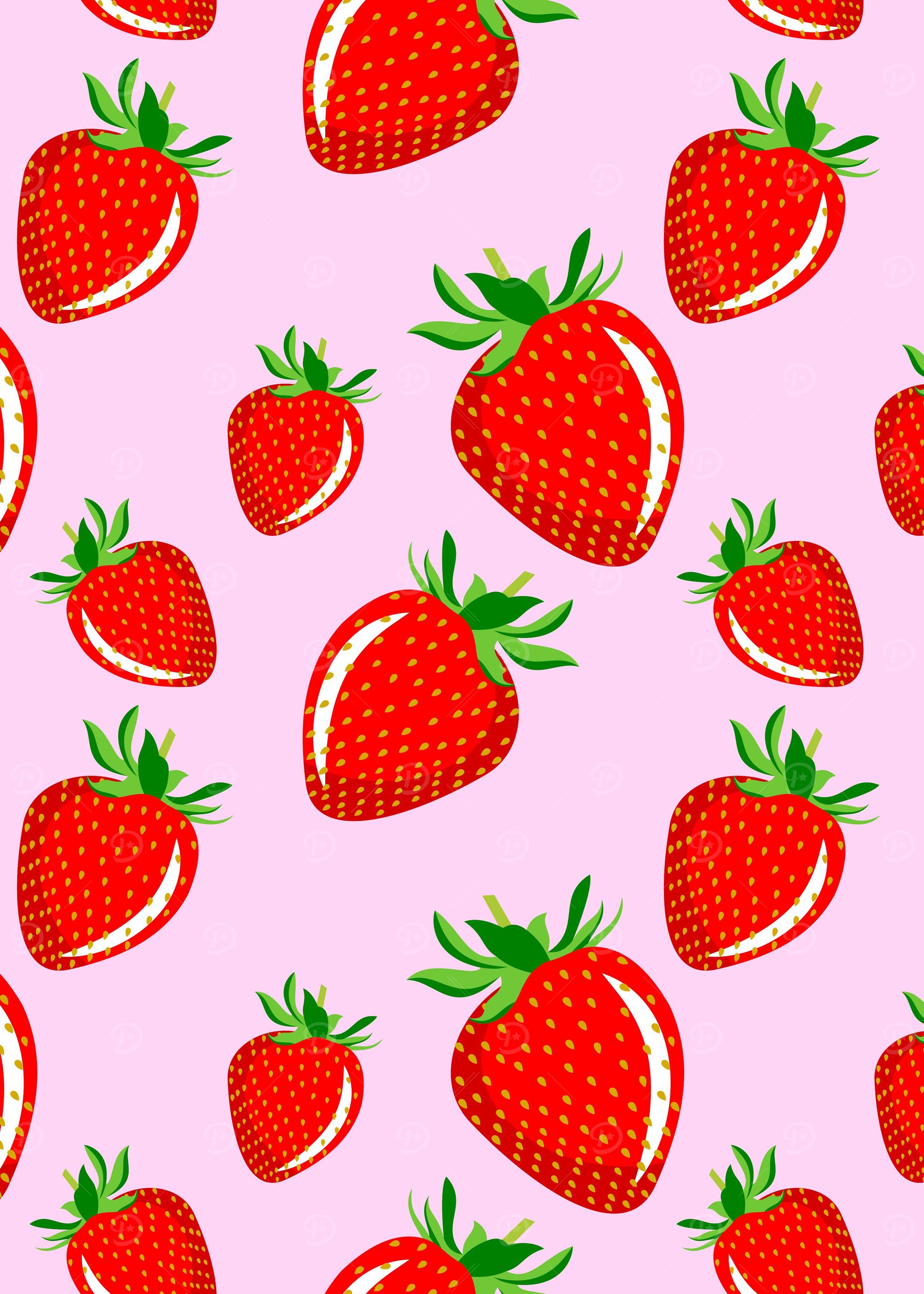 strawberry fruit pattern