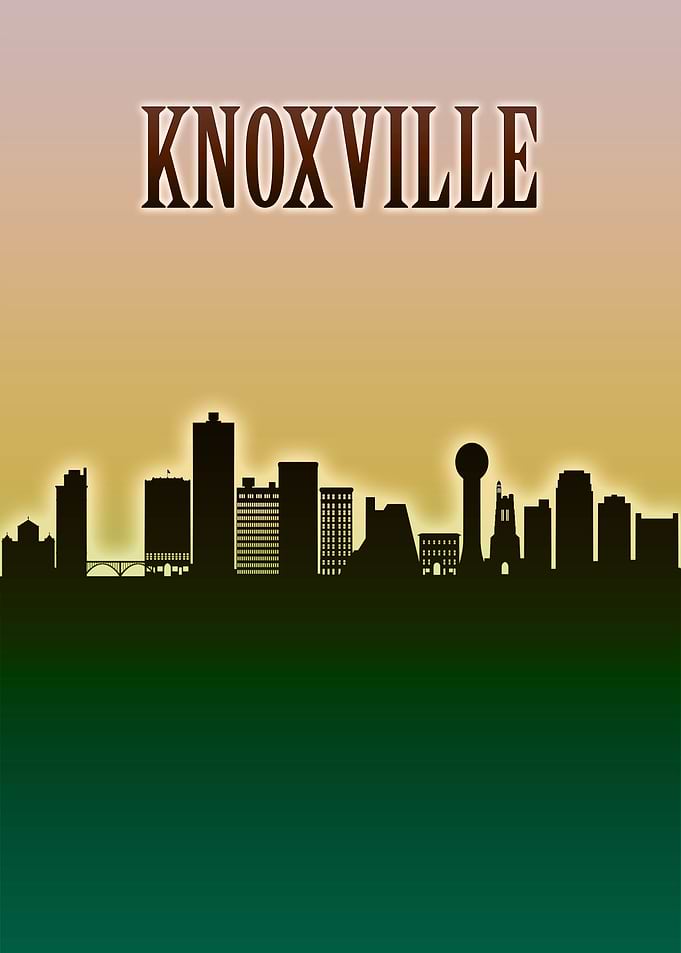Knoxville Skyline Minimal