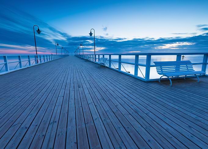 Seascape With Pier Molo In