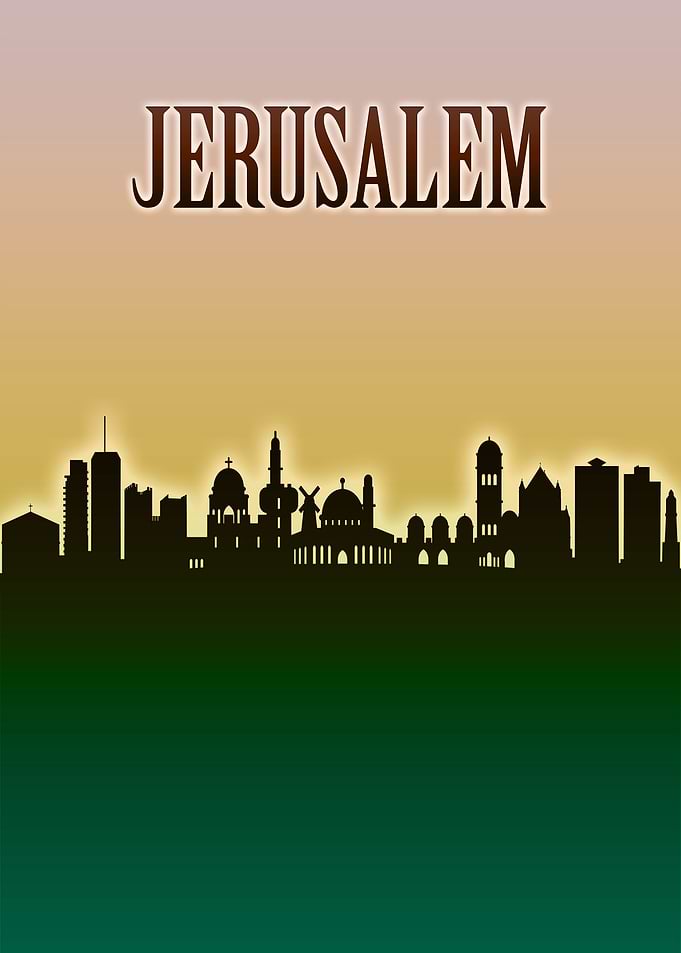Jerusalem Skyline Minimal