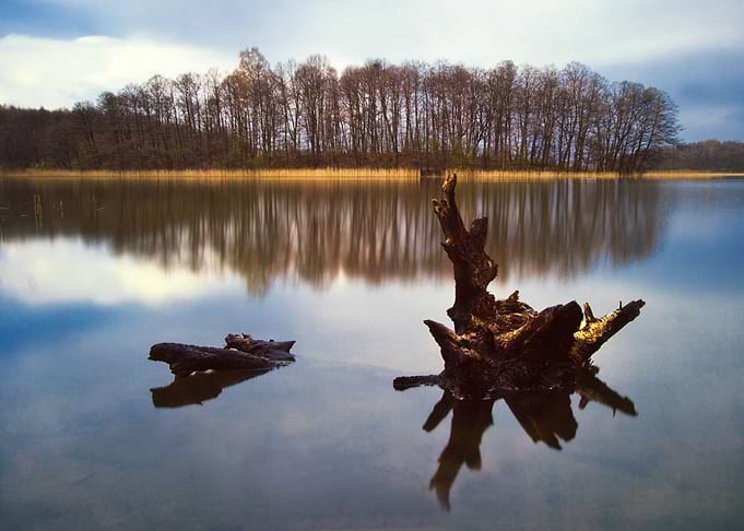 Lake With Stormy Sky