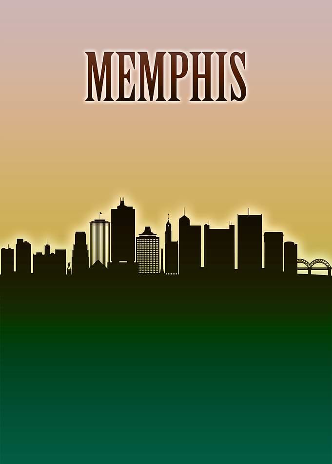 Memphis Skyline Minimal