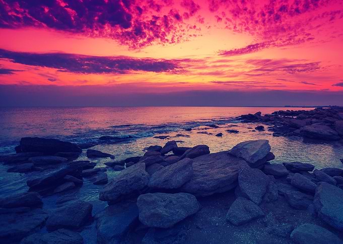 Morning On The Rocky Beach