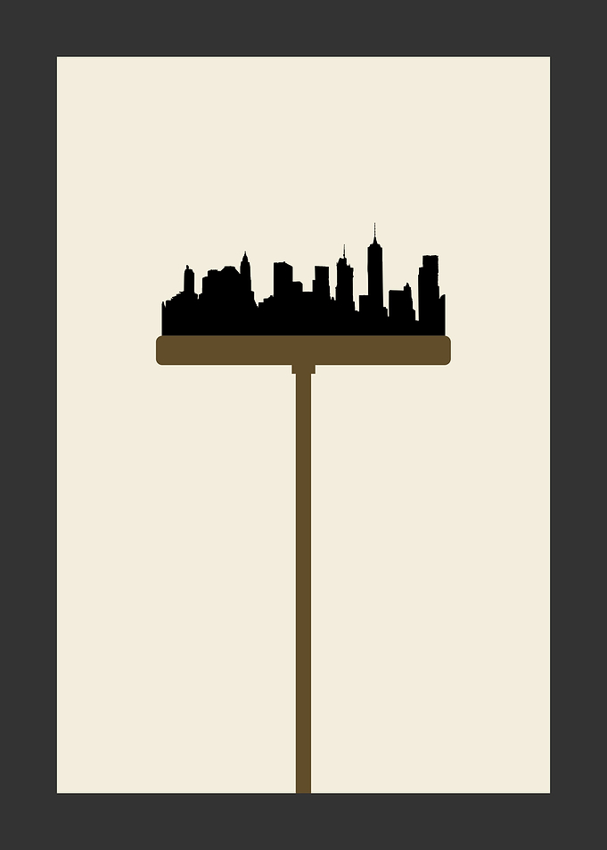New York skyline brush