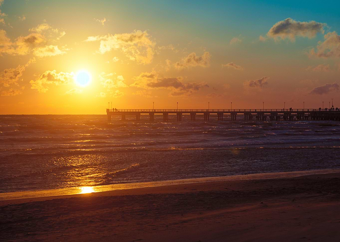 Sunset Over The Sea