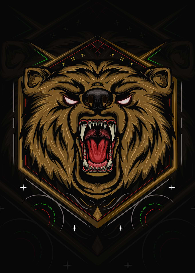 BEAR HEAD ILLUSTRATION