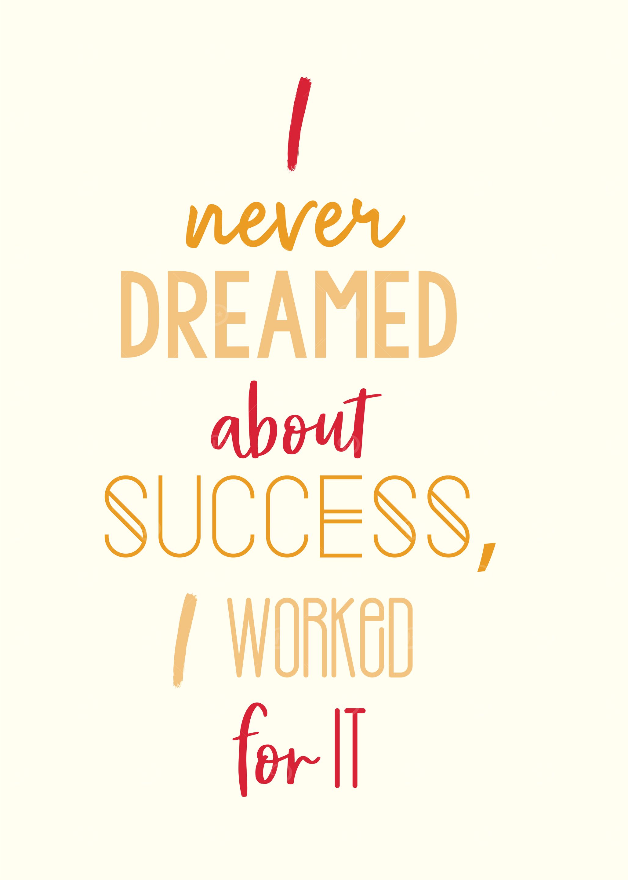 i worked for success