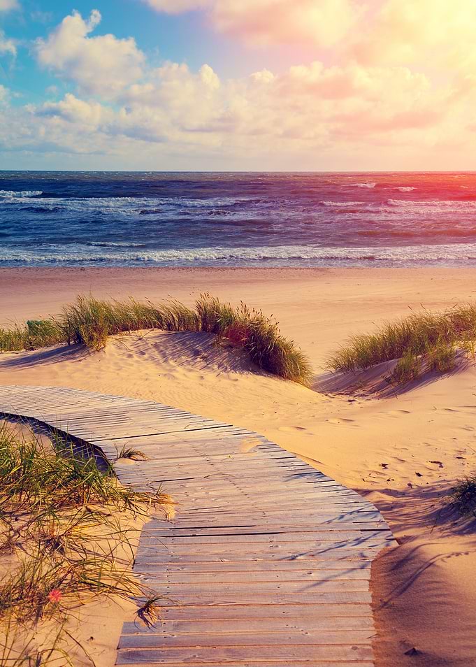 Marine Landscape At Sunset
