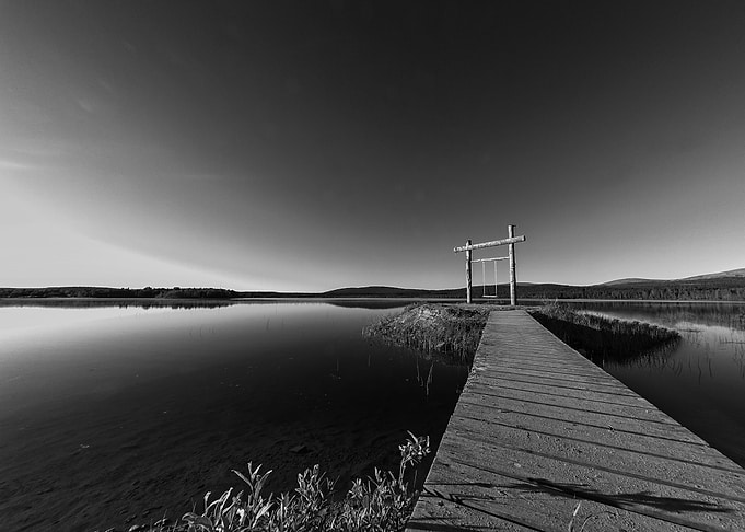 Path To A Wooden Swing