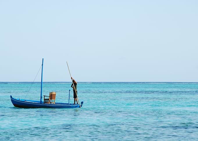 Typical Maldivian Boat On