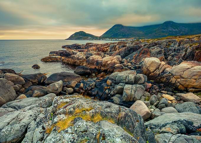Senja Island At Sunset Wil