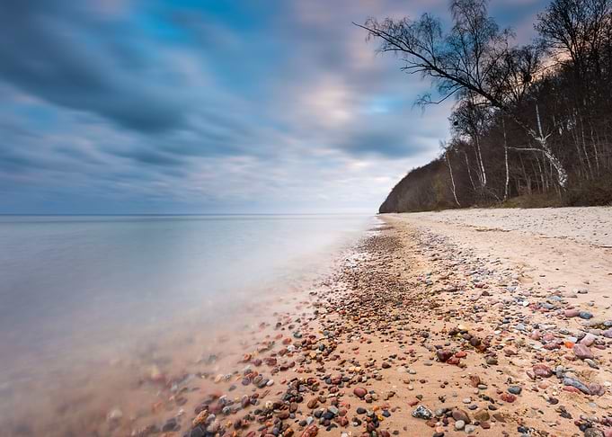 Rocky Sea Shore At Sunrise