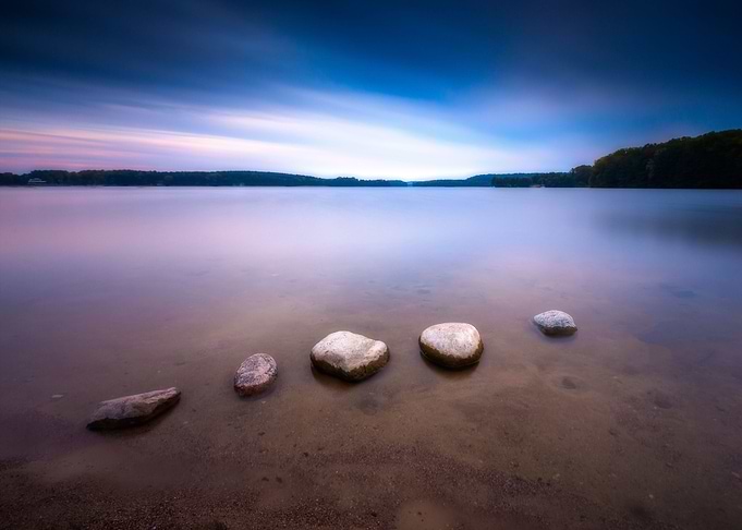 Long Exposure Landscape Of
