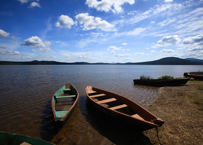 Boats Near Lake