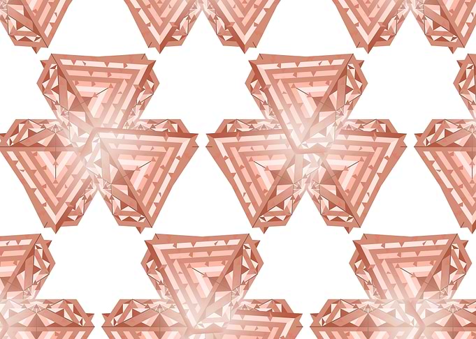 Copper diamond geometric