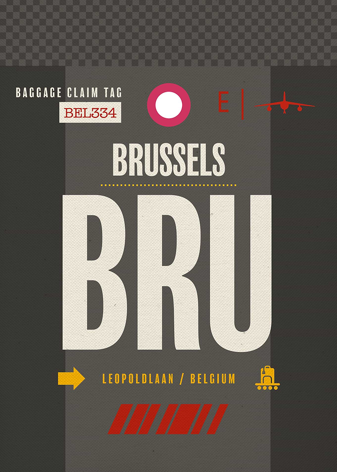 Brussels BRU Airport Tag