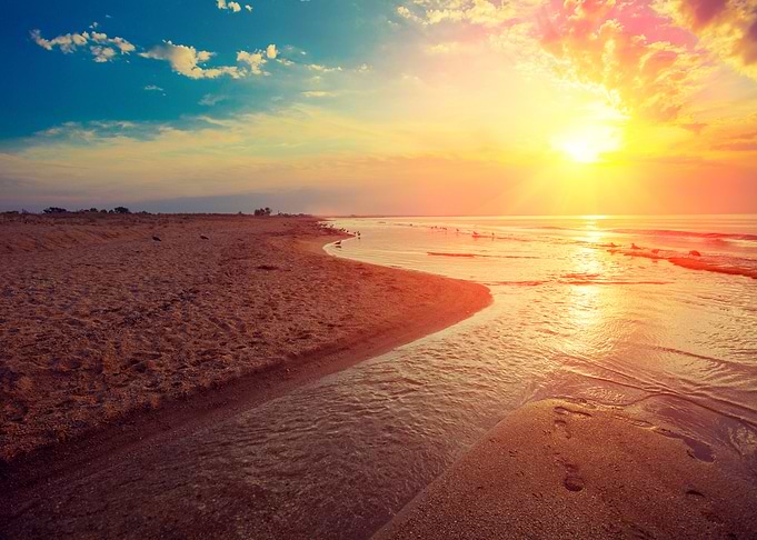 Sunrise Over Sea