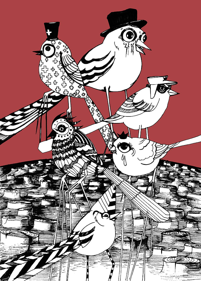 Birds cry
