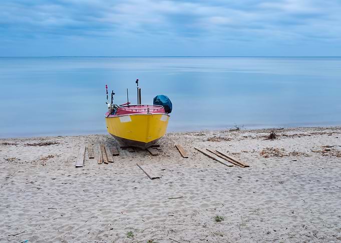 Fishing Boat On Beach Beau