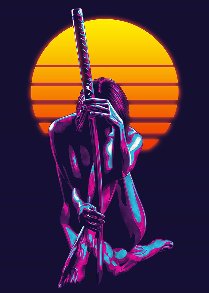 Retro Female Samurai