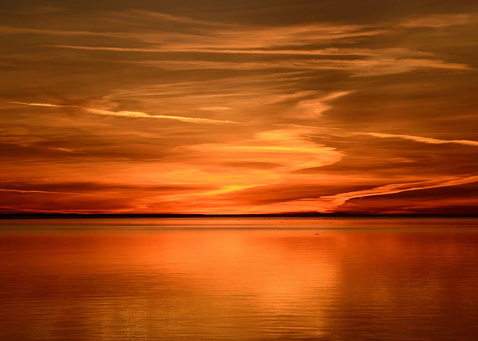 Colorful Sunset In The Sea