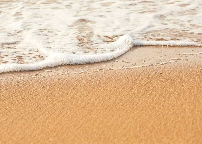 Soft Wave Of The Sea On Th