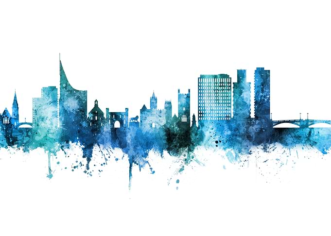 Reading England Skyline