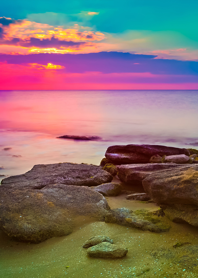 Sunset Over The Sea