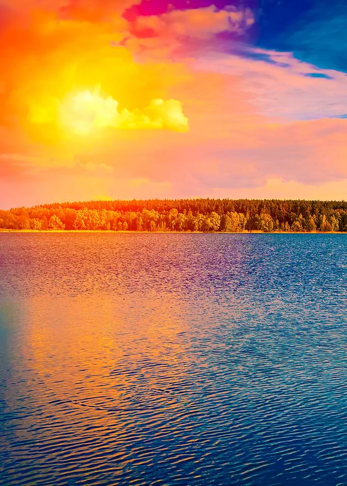 Sunset Over Big Lake