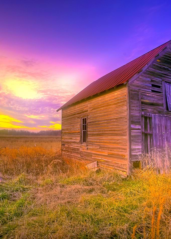 Old Barn At Sunset